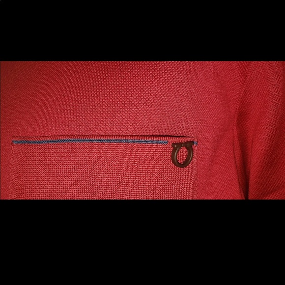 Salvatore Ferragamo Short Sleeve Polo in Red NEW WITH TAGS - Picture 3 of 5